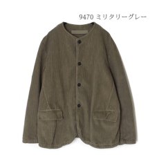 画像27: Vas-y Lentement　WIDE&NARROW WALE CORDUROY(OVERDYE) 60'S ORGANIC CAMBRIC SIDE VENTS NO COLLAR JACKET 2色 (27)
