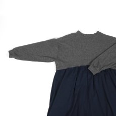 画像26: nachukara 　ウール混ニットコンビギャザーワンピース　2色 (26)