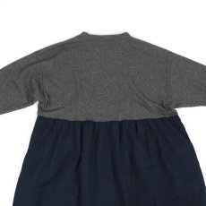 画像30: nachukara 　ウール混ニットコンビギャザーワンピース　2色 (30)
