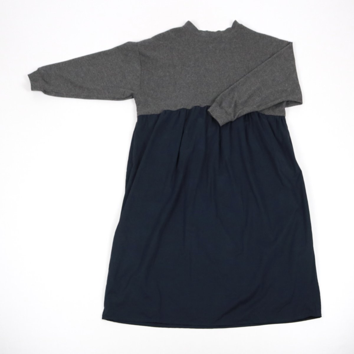 画像24: nachukara 　ウール混ニットコンビギャザーワンピース　2色 (24)