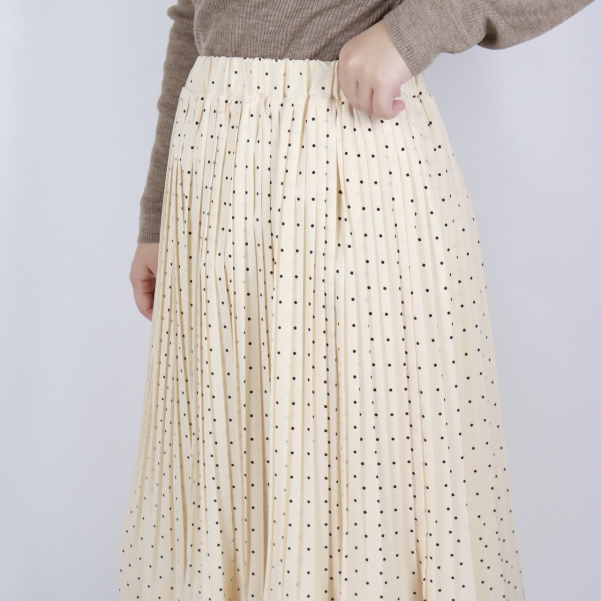 画像21: sosotto　DOT消しプリーツスカート 3色 (21)