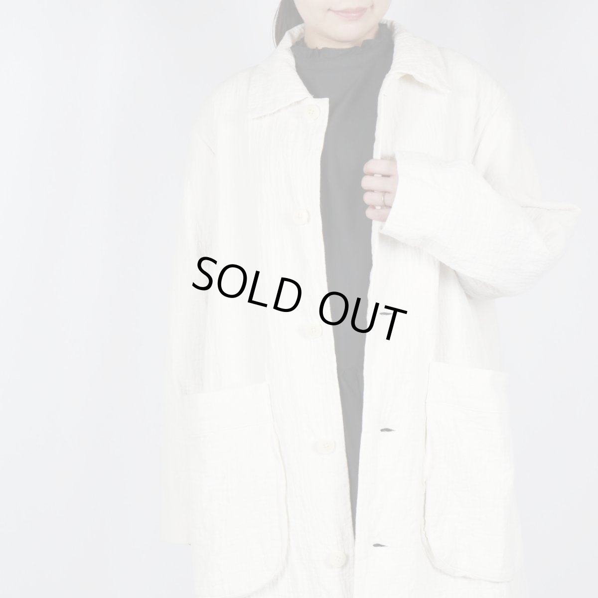 画像6: Gauze# ランダムストライプキルトコート KINARI (6)