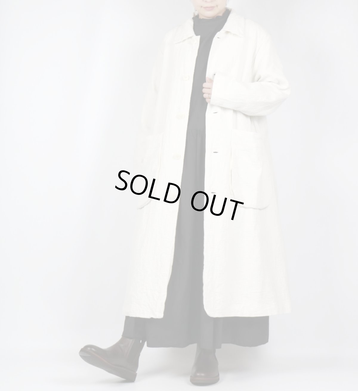 画像3: Gauze# ランダムストライプキルトコート KINARI (3)