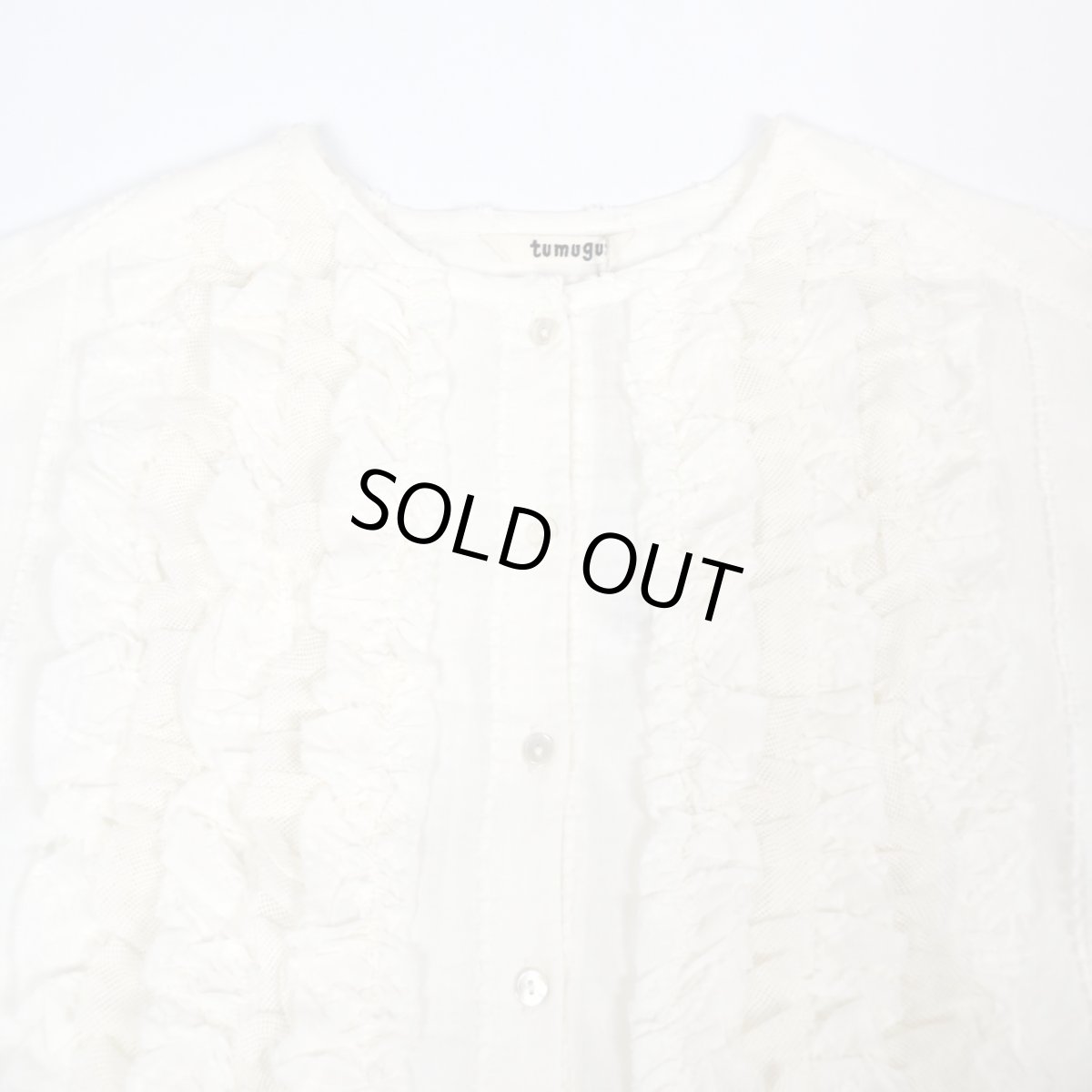 画像16: tumugu: ストライプフリンジドビーブラウス IVORY (16)