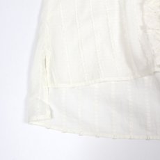 画像20: tumugu: ストライプフリンジドビーブラウス IVORY (20)