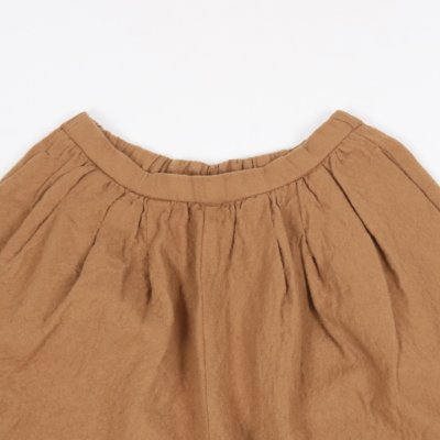 画像1: ROBE de PEAU Camille ウールタックパンツ CAMEL