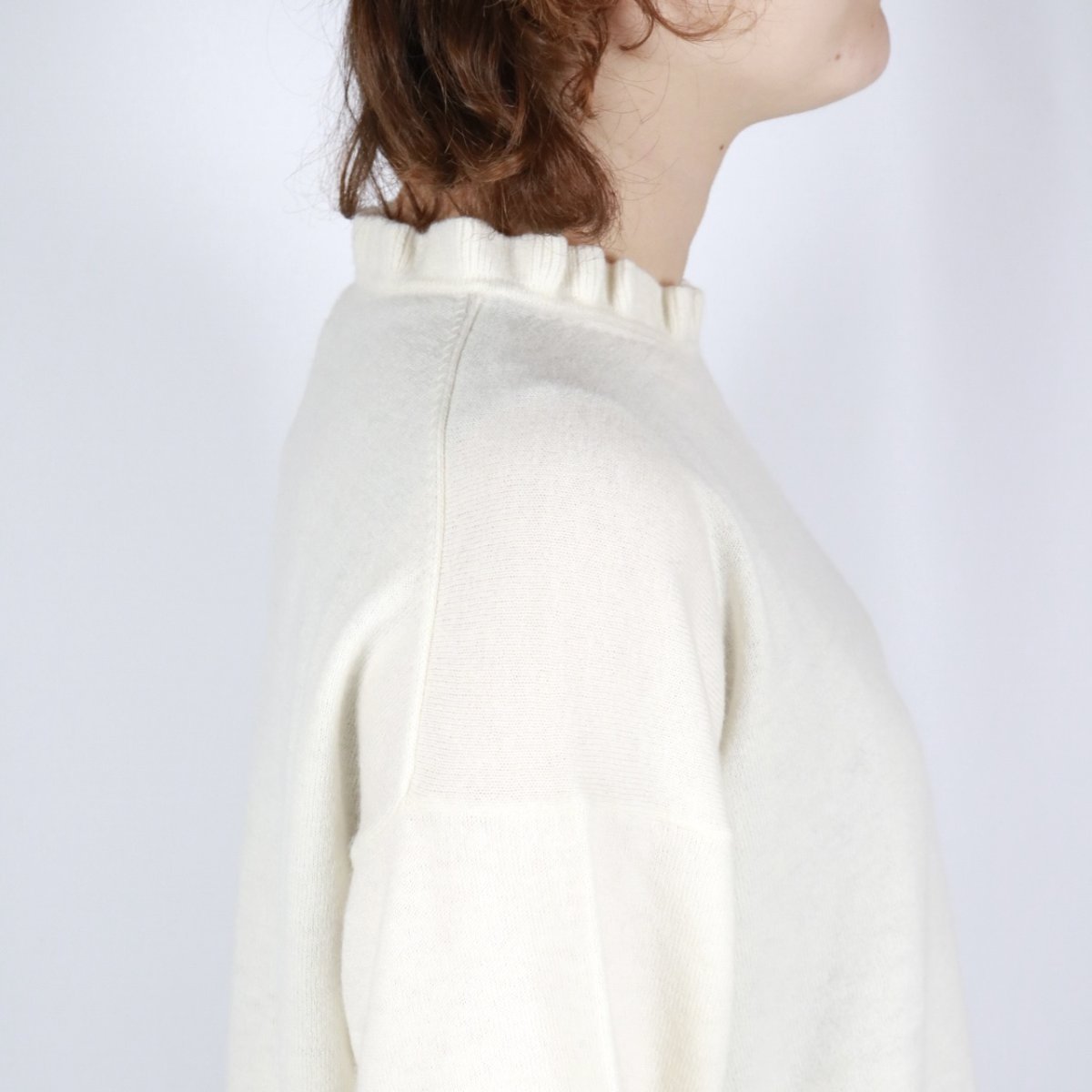画像16: Gauze# フリルカラー2WAYニットプルオーバー MILK (16)