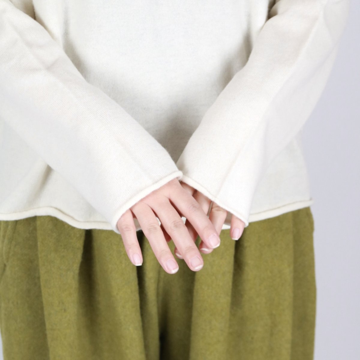 画像9: Gauze# フリルカラー2WAYニットプルオーバー MILK (9)