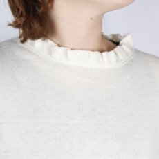 画像15: Gauze# フリルカラー2WAYニットプルオーバー MILK (15)