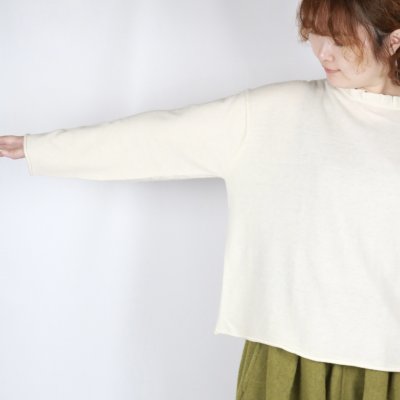 画像3: Gauze# フリルカラー2WAYニットプルオーバー MILK