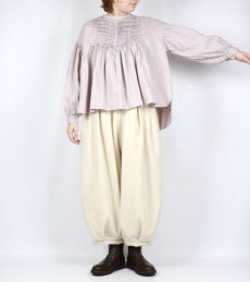 画像6: Gauze# アンティークジャガードピンタックブラウス FADE PINK (6)