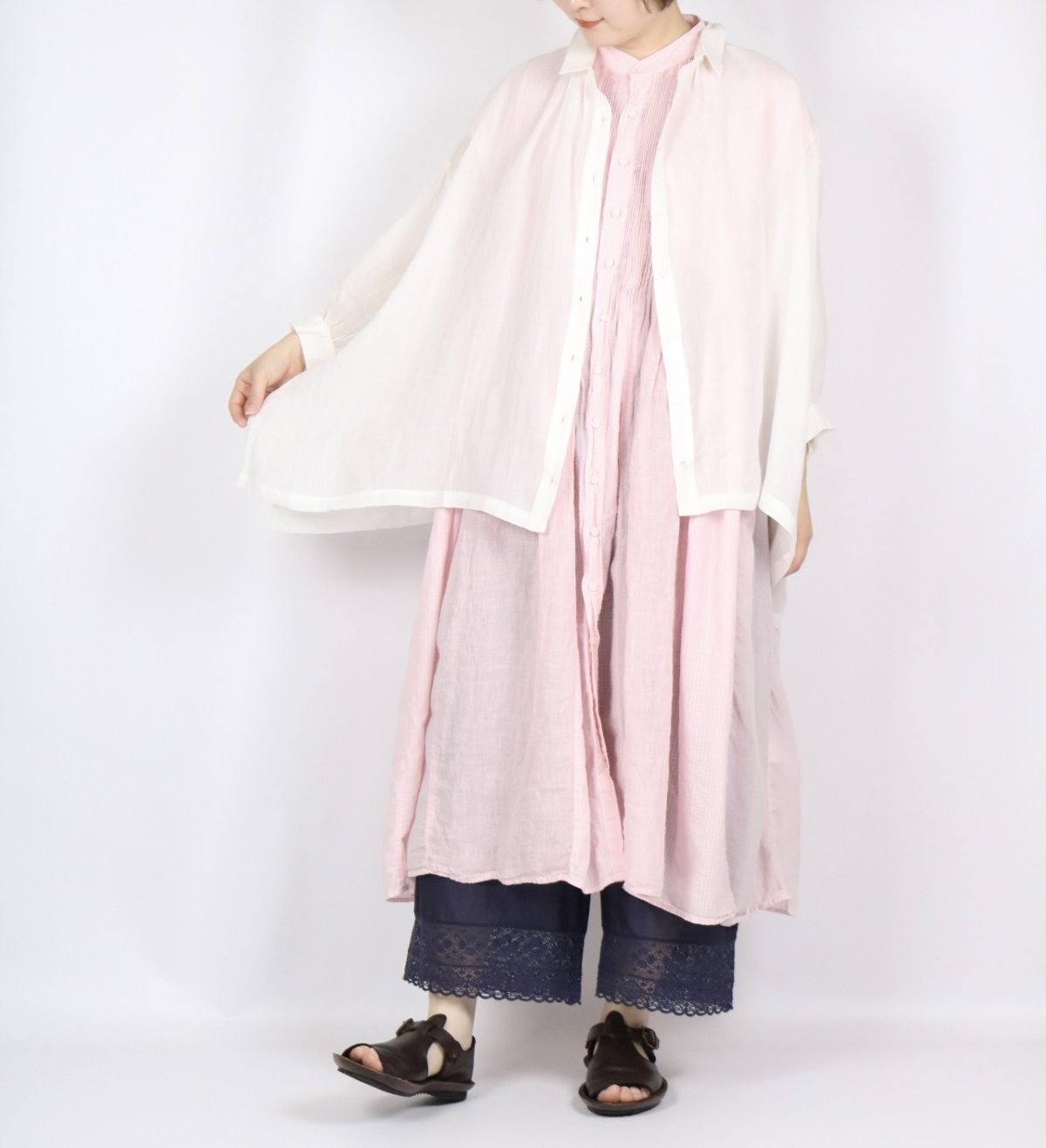 画像37: nachukara シアーリネンギャザーブラウス 4色 (37)