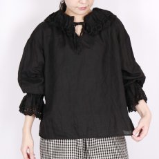 画像26: Gauze# ANTIQUE LACE FRILL 2WAY BLOUSE 2色 (26)