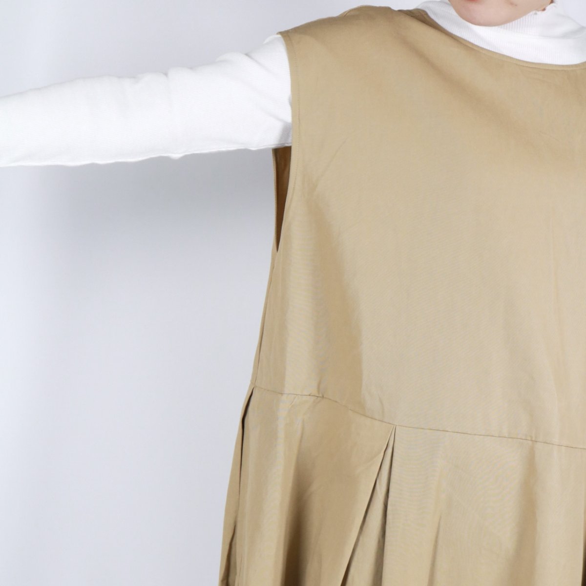 画像15: Gauze# ボックスタックノースリーブワンピース　2色 (15)