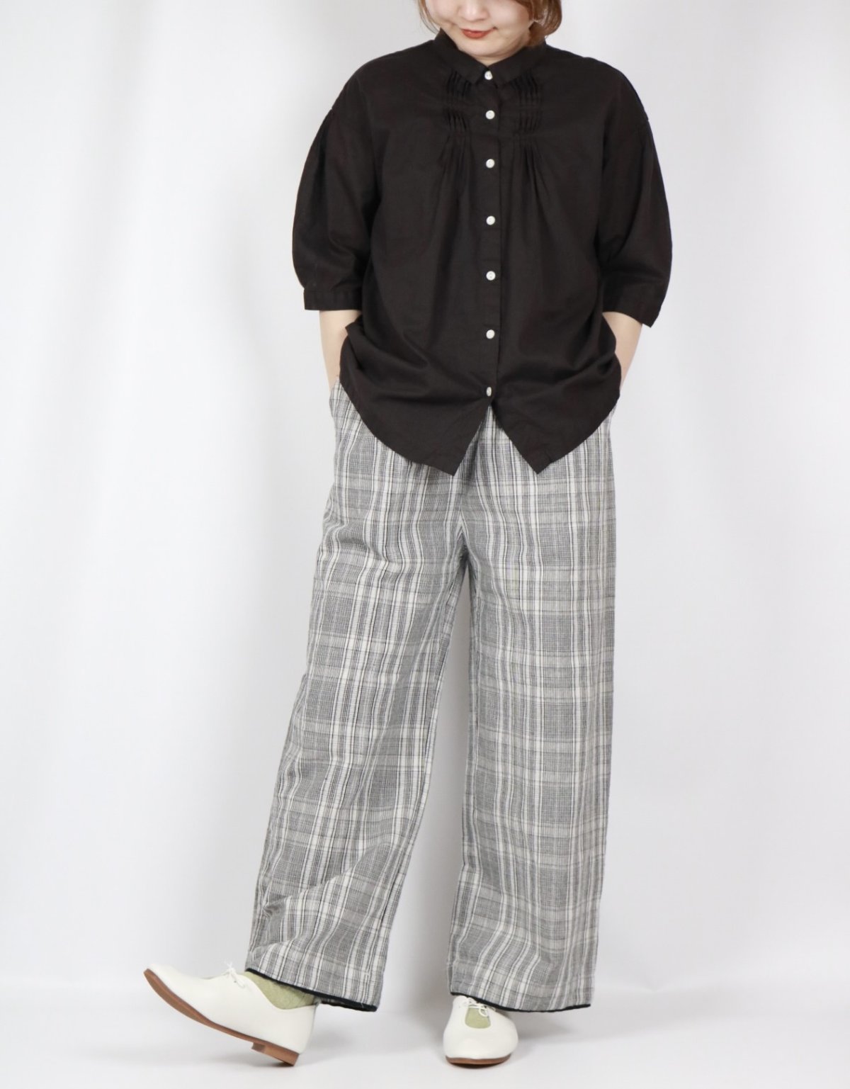 画像5: 20%OFF SALE!  tukuroi  コットンリネンワイドストレートパンツ 2色 (5)