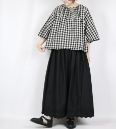 画像19: Gauze# GINGHAM BELL SLEEVE PULLOVER 2色 (19)