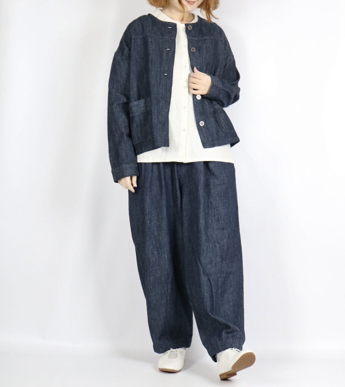 画像6: nachukara 綿麻デニム・ツイル コクーンパンツ 3色 (6)