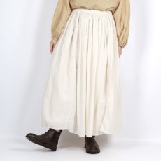 画像2: maison de soil 80s ORGANIC COTTON SMALL CHECK&VOILE PLAIN(OVER DYE) RAJASTAN TUCK GATHERED SKIRT (2)