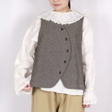 画像22: Gauze# ANTIQUE LACE FRILL 2WAY BLOUSE 2色 (22)