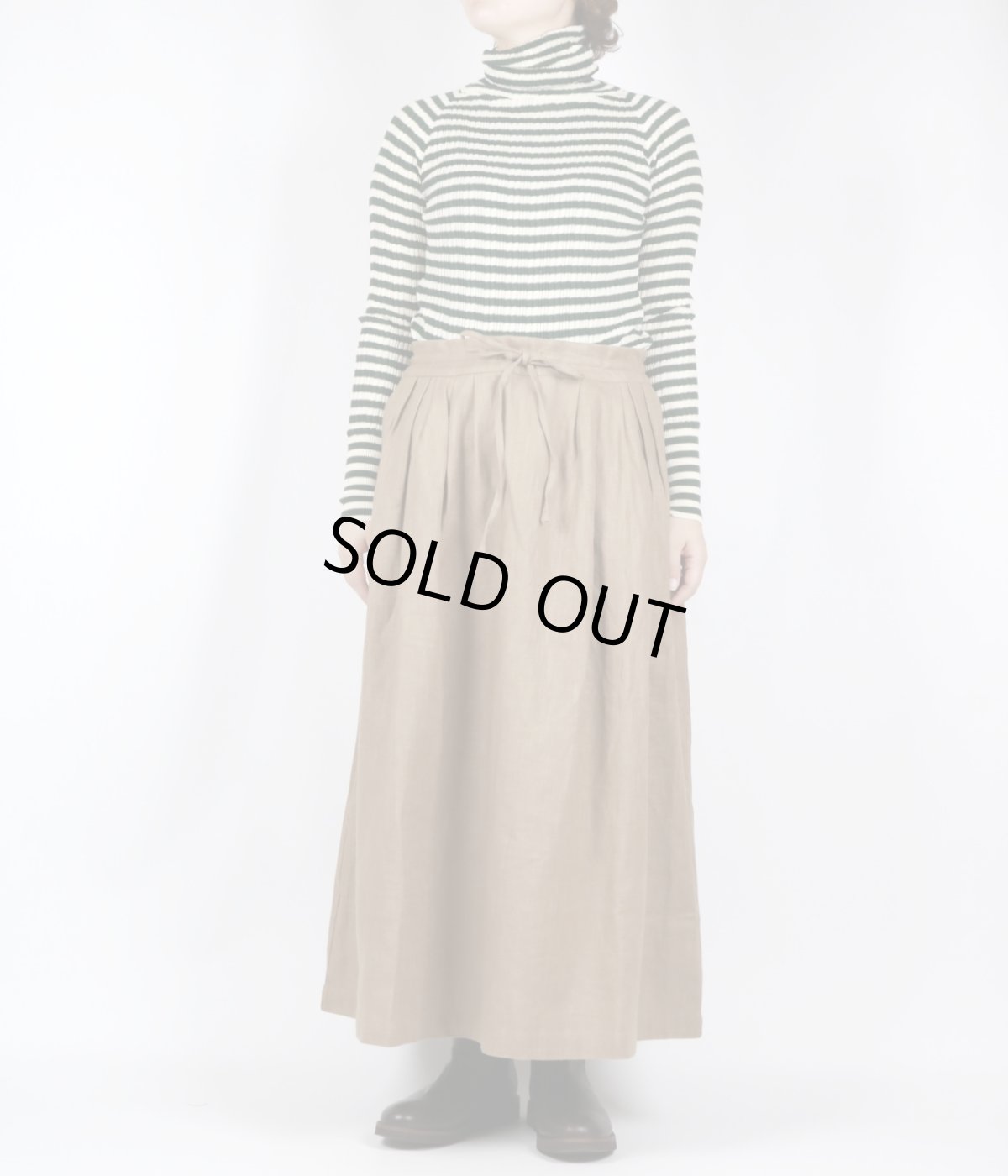 画像21: tukuroi リネンコットンツイル タックスカート　2色 (21)