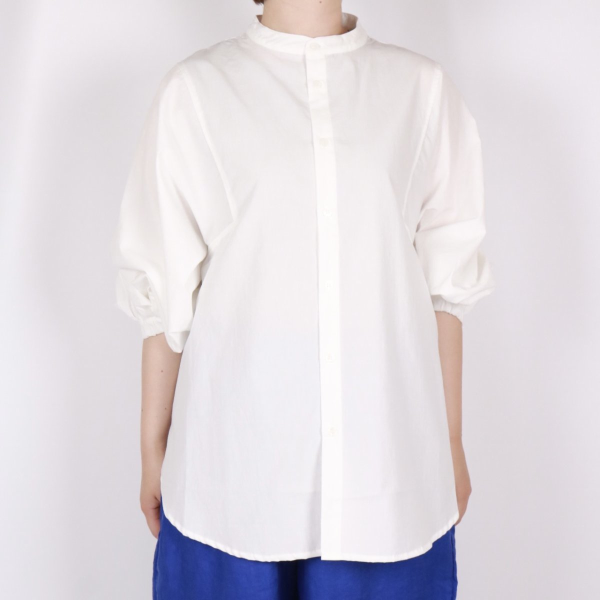 画像23: NARU 近江晒50sブロード 袖ボリュームシャツ 3色 (23)