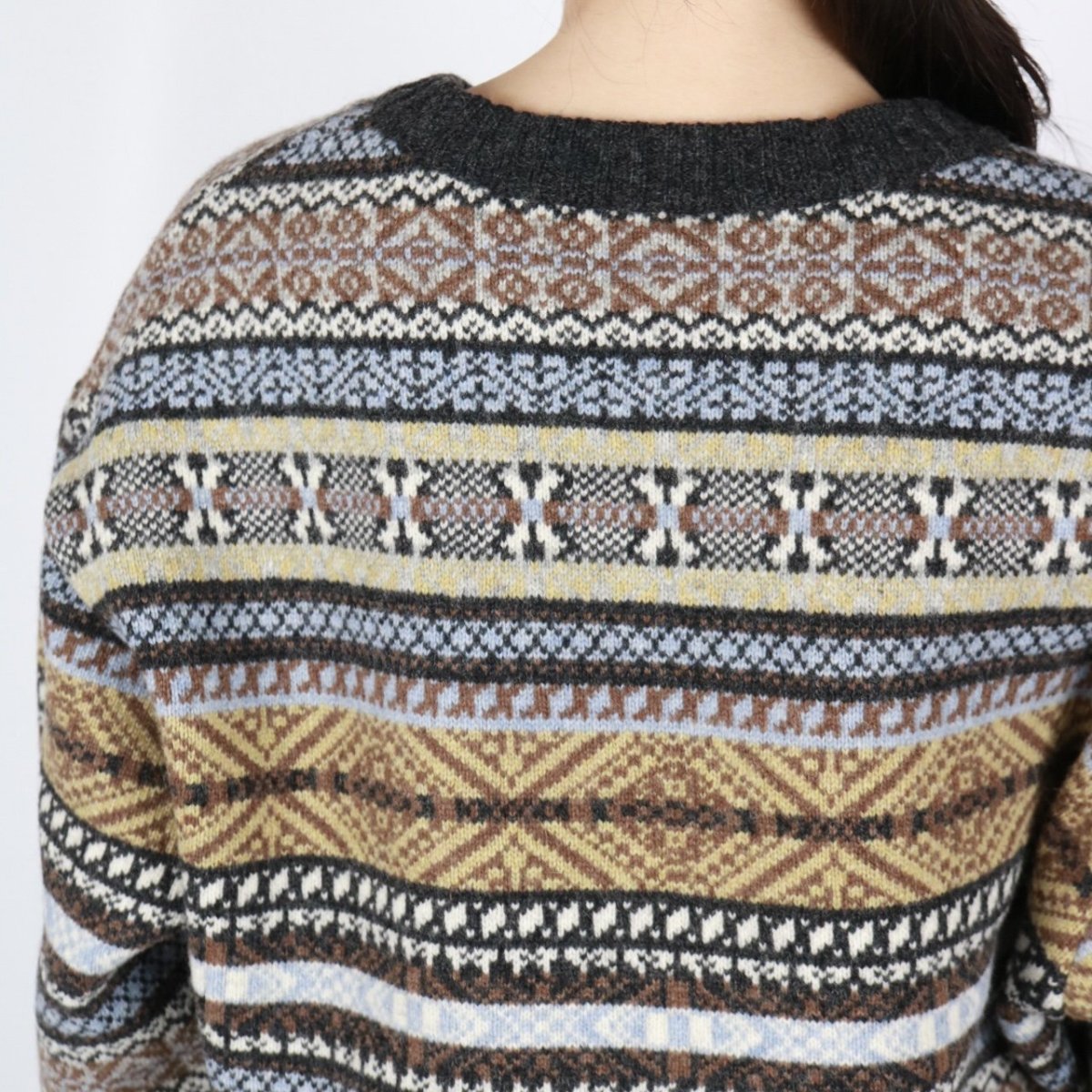 画像9: NARU リシェス フェアアイル柄 ニット 2色 (9)