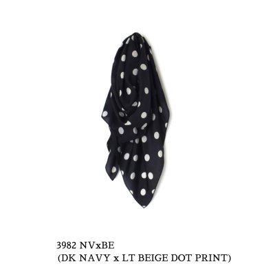 画像1: maison de soil BANGALORE SILK DOT PRINT SCARF 2色