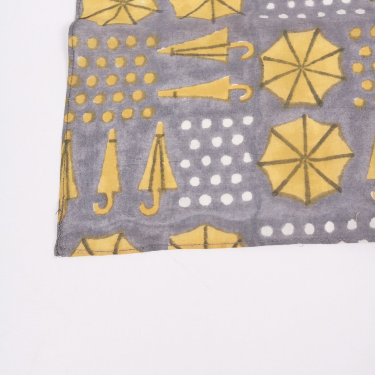 画像3: shesay　　傘のブロックプリントハンカチ (3)
