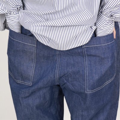 画像1: NARU 綿麻ムラデニムノッポパンツ　