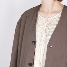 画像18:  Vas-y Lentement 40s ORGANIC POPLIN (OVERDYE) SIDE VENTS V-NECK JACKET 2色2サイズ (18)