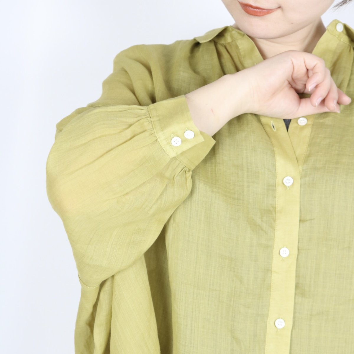 画像30: nachukara シアーリネンギャザーブラウス 4色 (30)