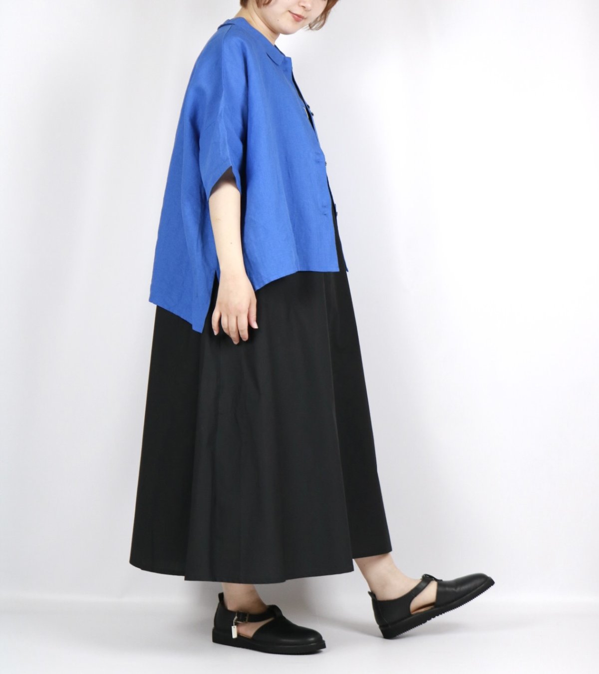 画像5: blue willow リネンボタンシャツ　2色 (5)