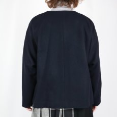 画像18: Vent d'ouest ロイヤルジーロンウールメルトンノーカラージャケット 2色 (18)