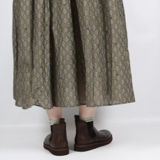 画像11: maison de soil  80s COTTON VOILE FLOWER BLOCK PRINT RAJASTHAN TUCK GATHERED NO/SL QUILTING DRESS 2色 2サイズ (11)