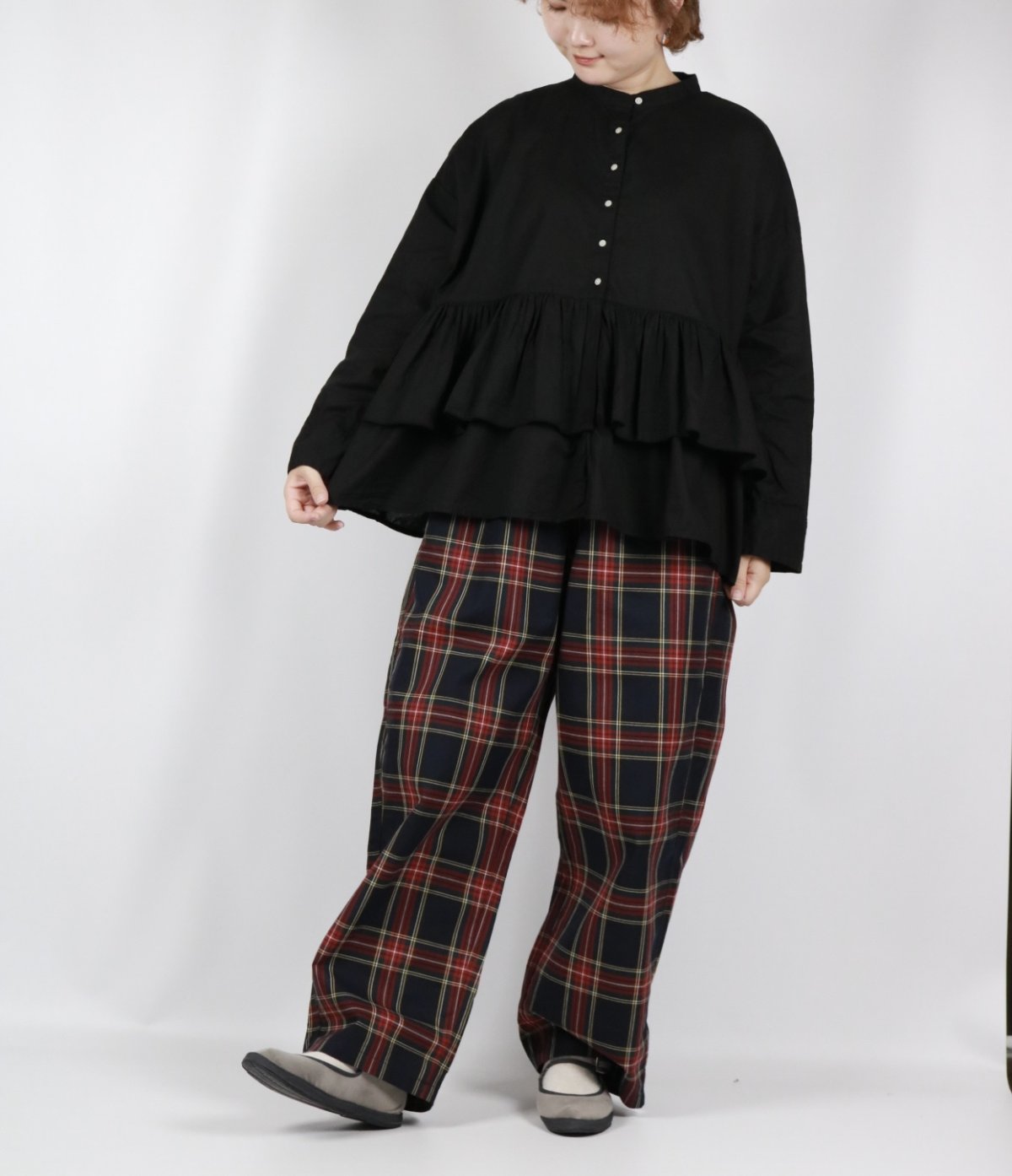 画像26: NARU 高密度ギャバチェックノッポパンツ　2色 (26)