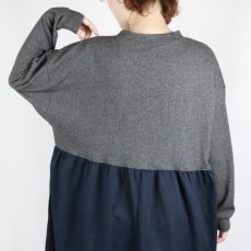 画像6: nachukara 　ウール混ニットコンビギャザーワンピース　2色 (6)