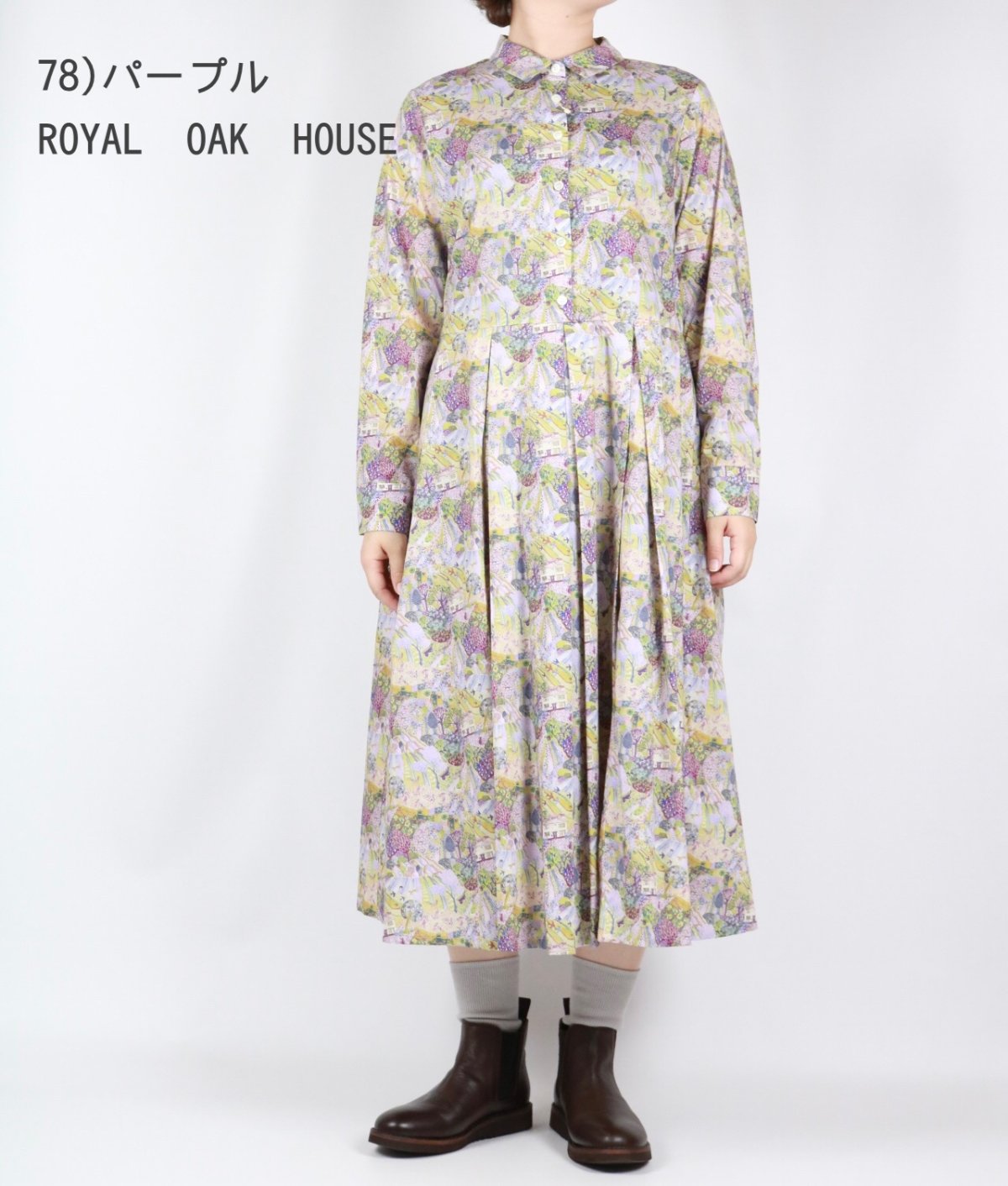 画像25: Crespi  BOTANICAL ESCAPEリバティワンピース 4色 (25)