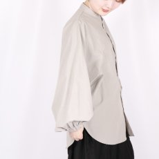画像3: NARU 近江晒50sブロード 袖ボリュームシャツ 3色 (3)