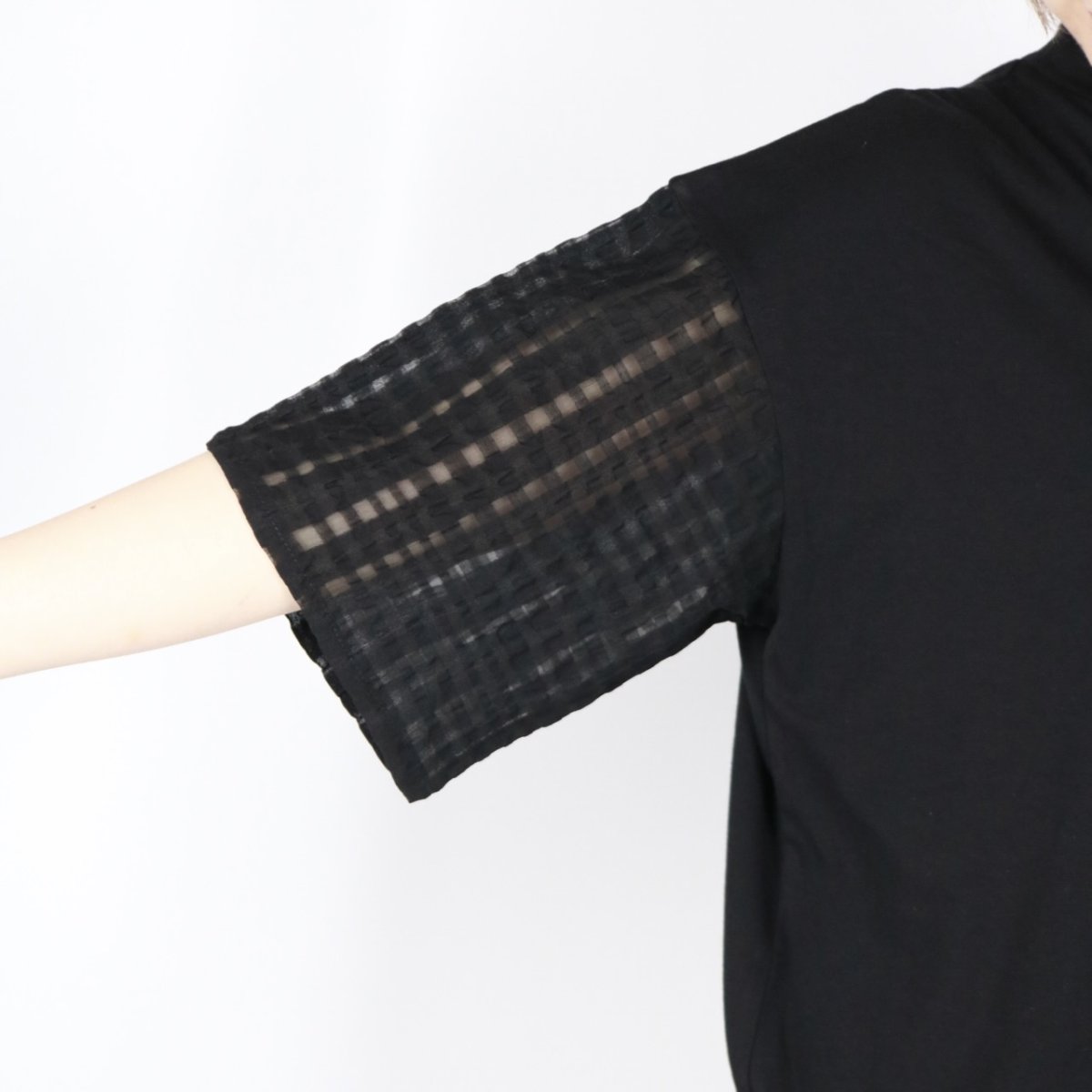 画像24: nachukara ナチュラル天竺袖コンビTシャツ　2色 (24)