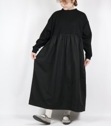 画像13: nachukara 　ウール混ニットコンビギャザーワンピース　2色 (13)