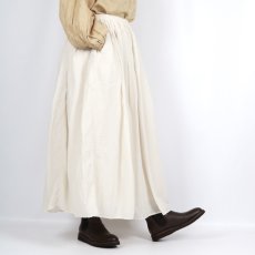 画像3: maison de soil 80s ORGANIC COTTON SMALL CHECK&VOILE PLAIN(OVER DYE) RAJASTAN TUCK GATHERED SKIRT (3)