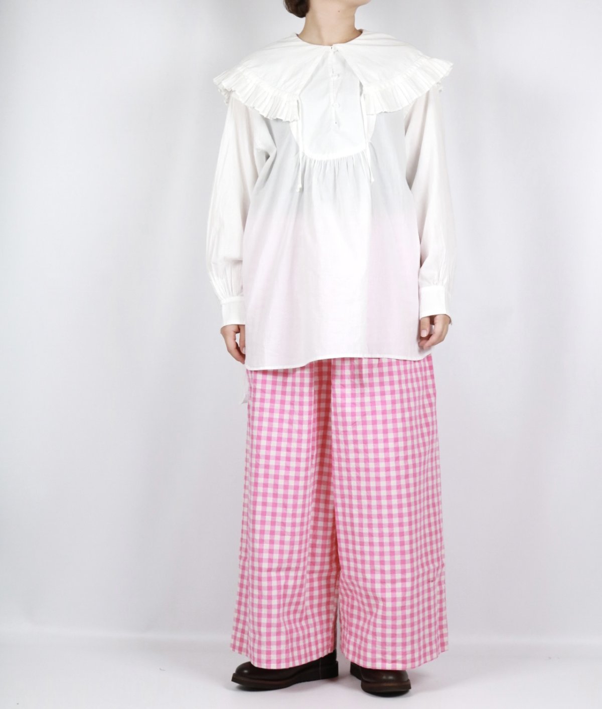 画像23: tumugu: ふわふわコットンフリルフードプルオーバー2色 (23)