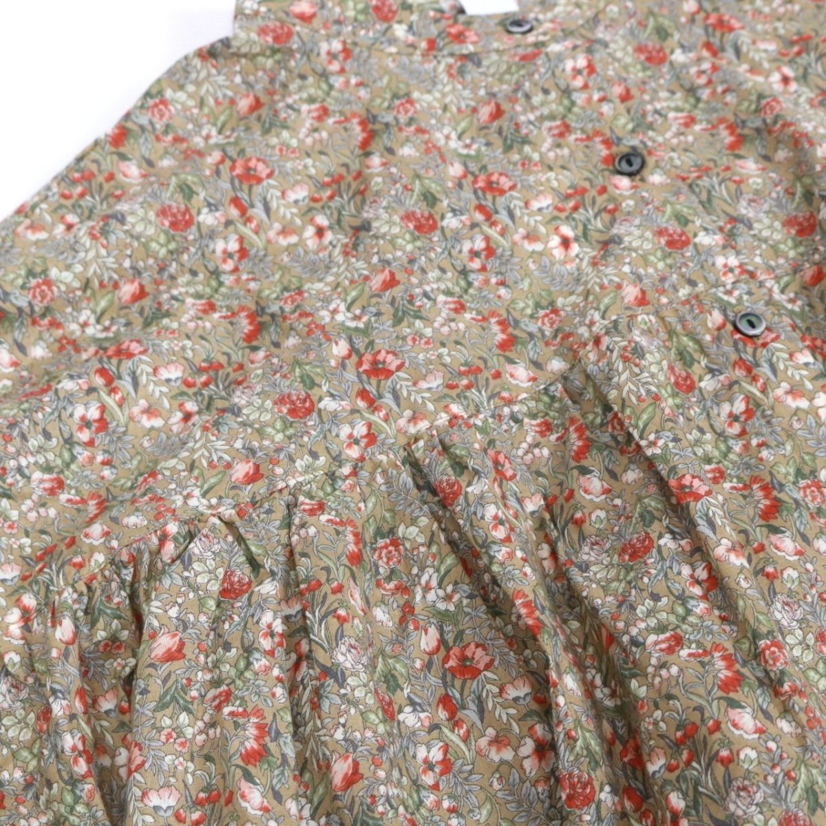 画像26: DIARIES  フラワープリント バンドカラーシャツ   2色 (26)