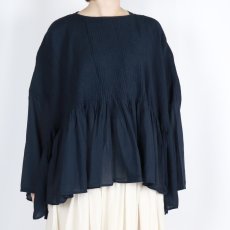 画像14: maison de soil 80s ORGANIC COTTON SMALL CHECK&VOILE PLAIN(OVER DYE) MINI PINTUCK PULLOVER 2色 (14)