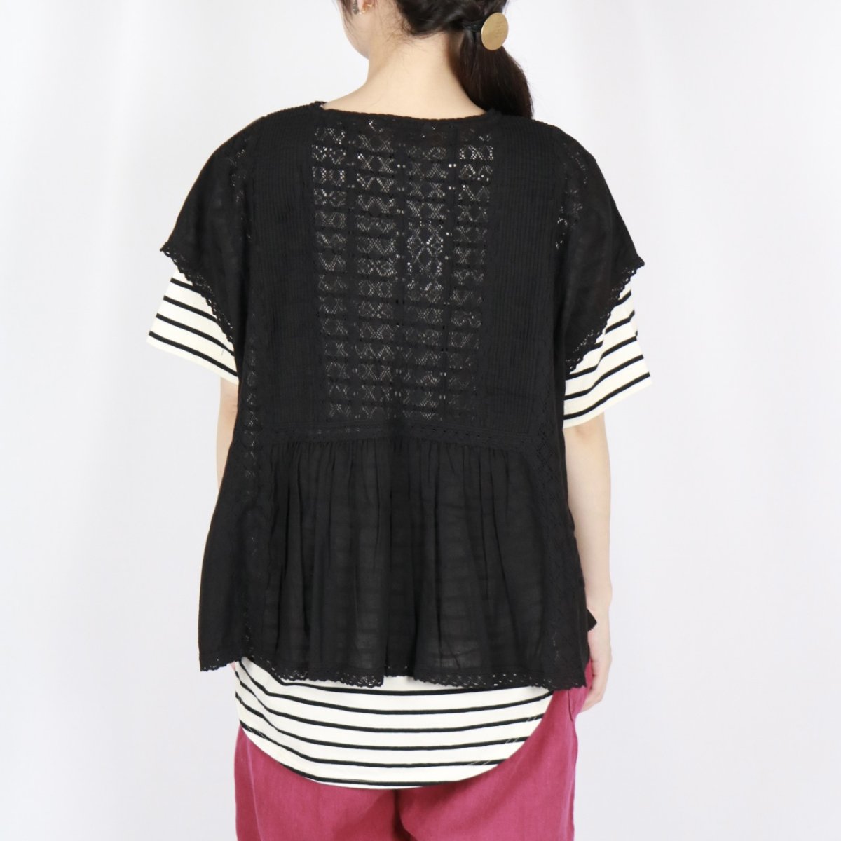 画像33: tumugu: コットンリネン ボイルレースベスト　3色 (33)