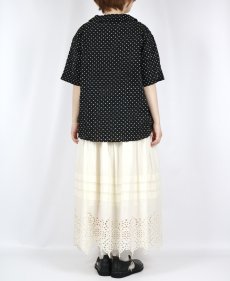 画像23: NARU 80ローンリップルシンプルドット ワイドカラーシャツ 2色 (23)
