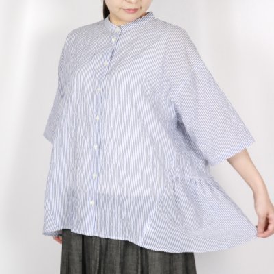 画像1: nachukara　コットンシャーリング バッグギャザーシャツ　3色