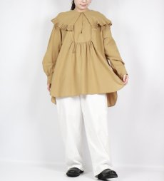 画像4: tumugu: ふわふわコットンフリルフードプルオーバー2色 (4)