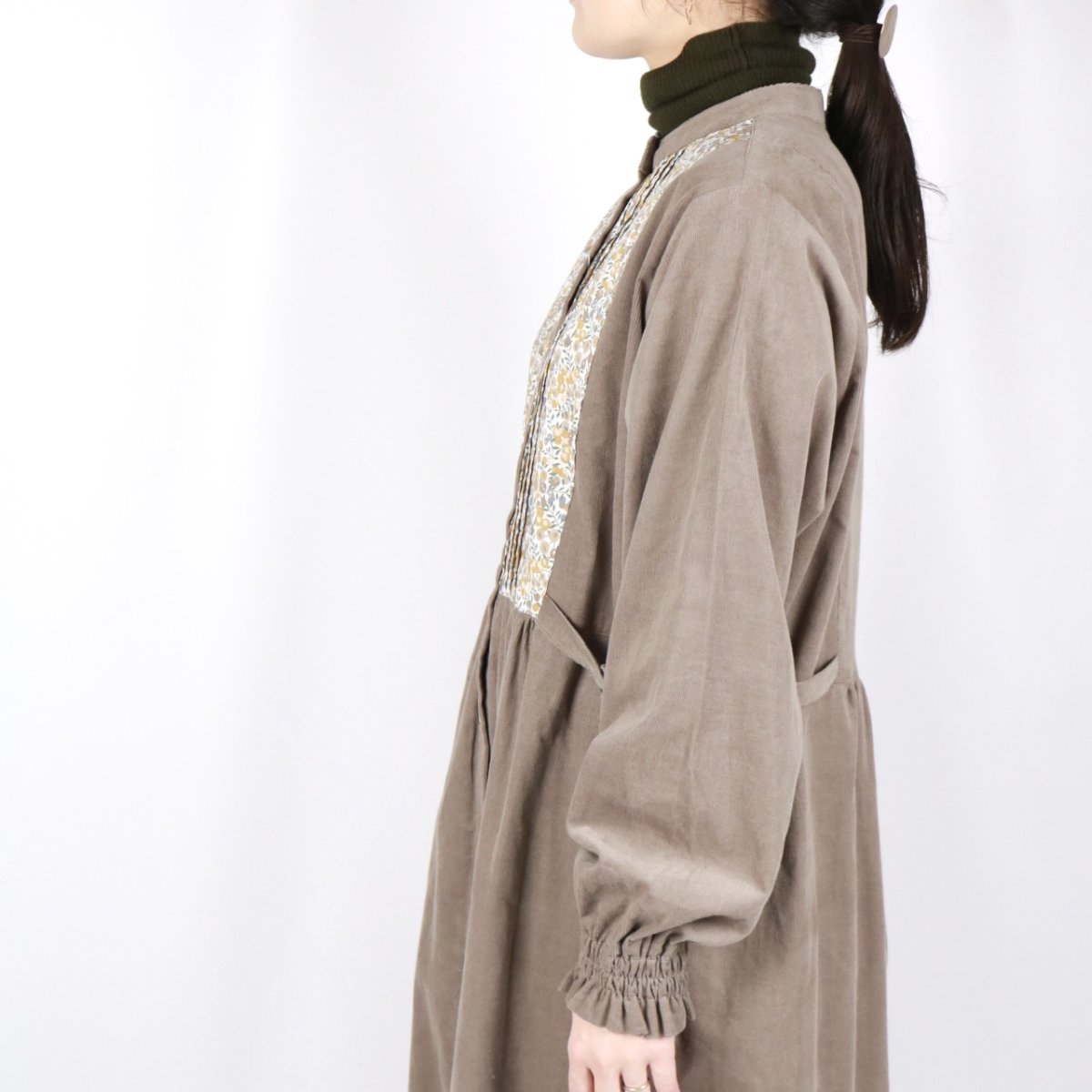 画像27: sosotto　細コール×LIBERTY ビブヨーク ワンピース　2色 (27)