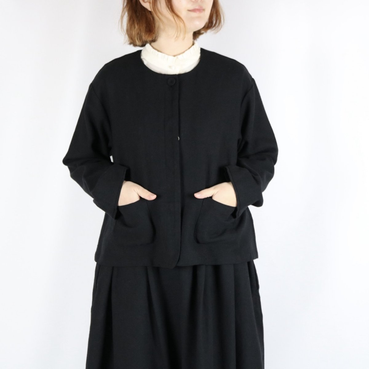 画像1: blue willow コットンリネンオックスジャケット　2色 (1)